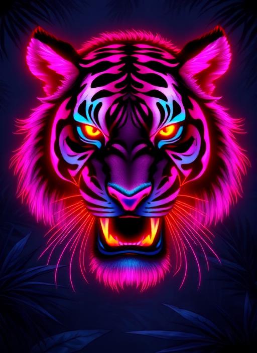 Neon Tiger Roar
